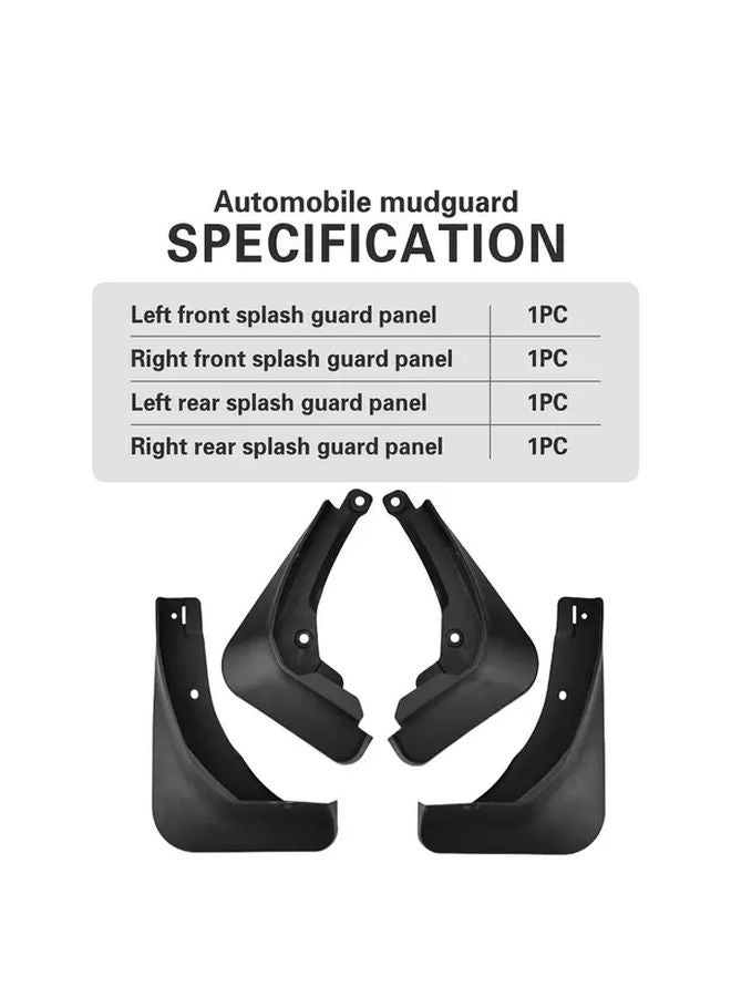 2024 Haval H6 Mud Guards 4Pcs Set Front Rear Splash Guards Durable PP Material - Image 3